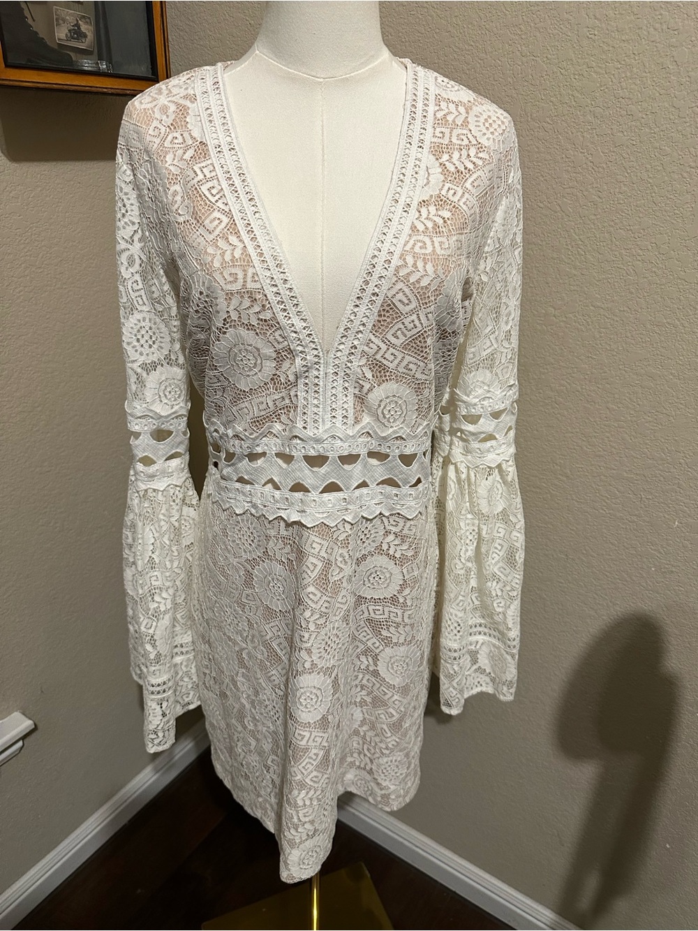 Endless Rose Blush Pink Lace Accent Dress